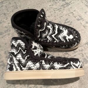 Mou Eskimo Sneaker Boots. Color: Black/Grey/White. size EU 39 or Sz: 8.5 US